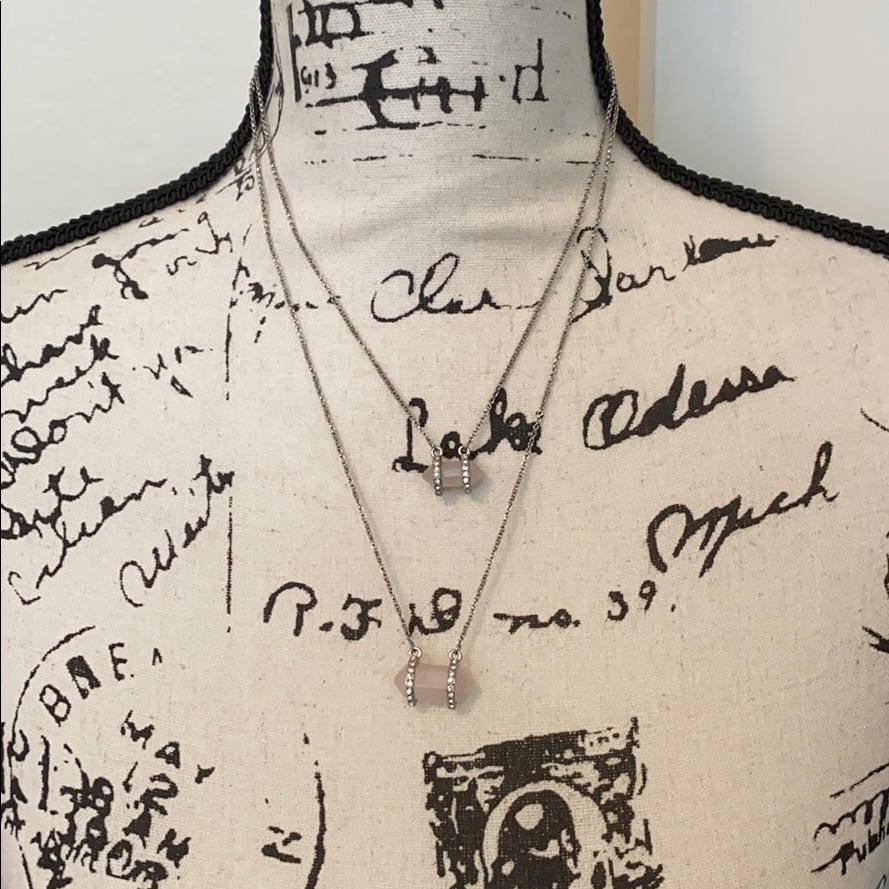 Loft Crystal Multi-Layer Necklace 15$
